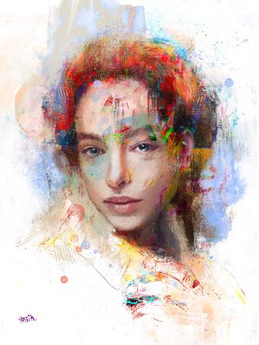 Print of Figurative Portrait Mixed Media by yossi kotler