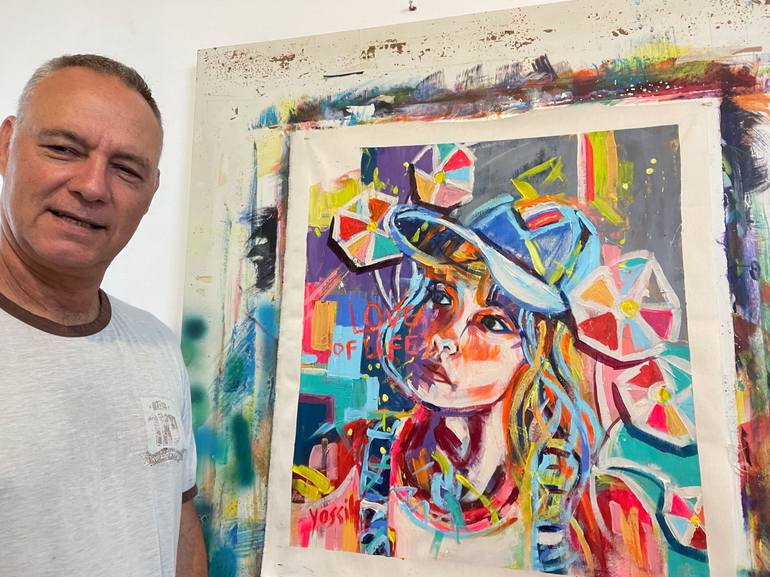 Original Contemporary People Painting by yossi kotler