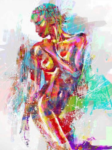 Original Abstract Expressionism Body Paintings by yossi kotler