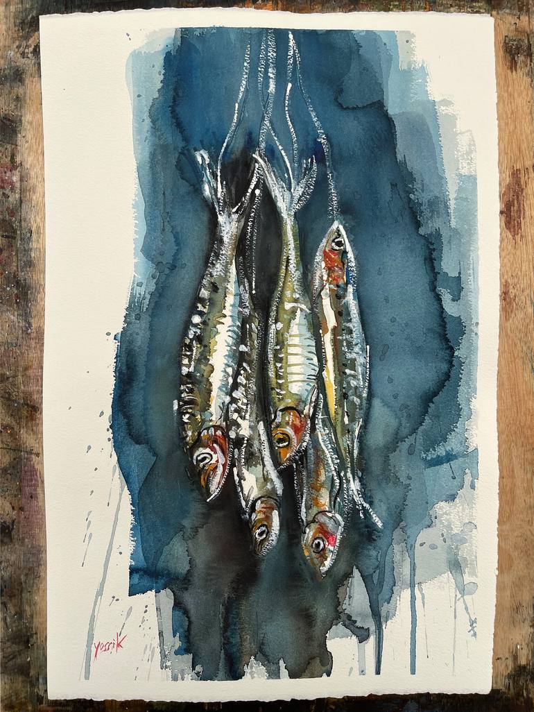 Original Figurative Animal Painting by Yossi Kotler