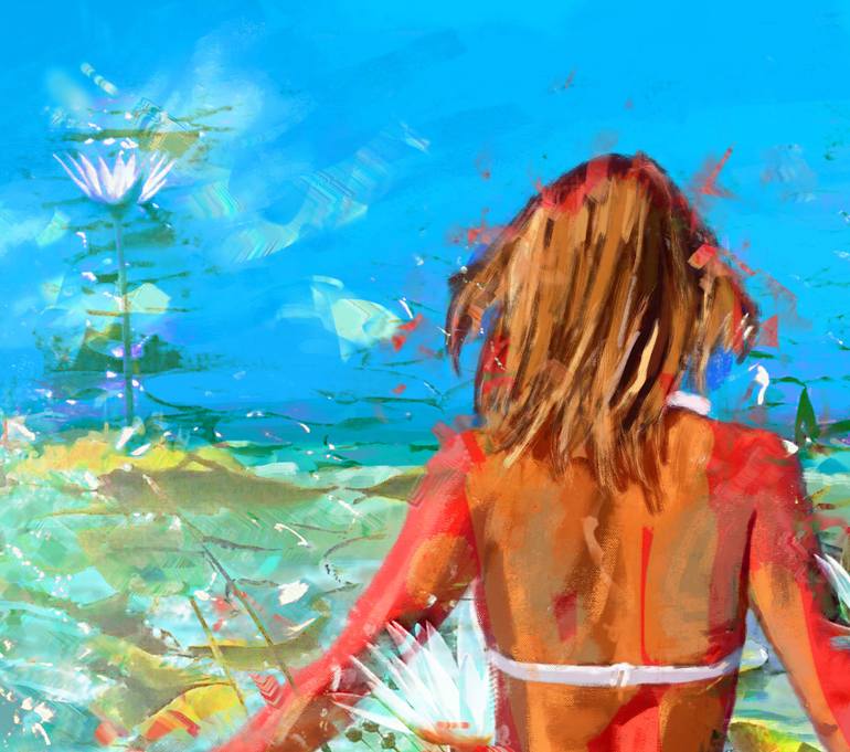 Original Conceptual People Painting by Yossi Kotler