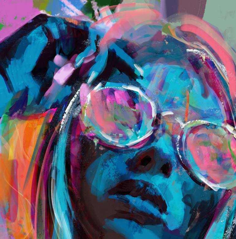 Original Portrait Mixed Media by yossi kotler