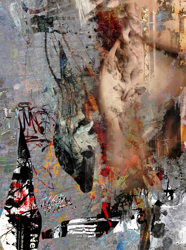 Original Abstract Expressionism Portrait Painting by Yossi Kotler