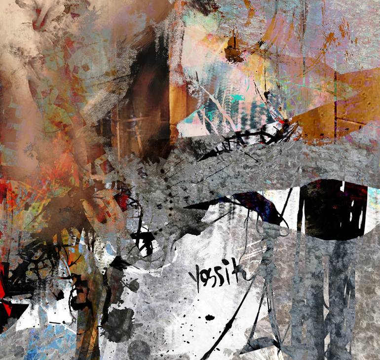 Original Abstract Expressionism Portrait Painting by Yossi Kotler