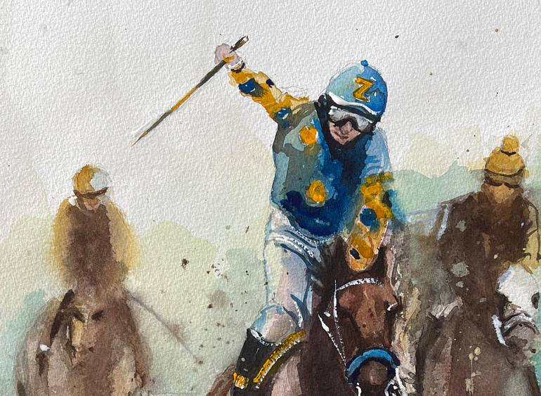 Original Contemporary Horse Painting by Yossi Kotler