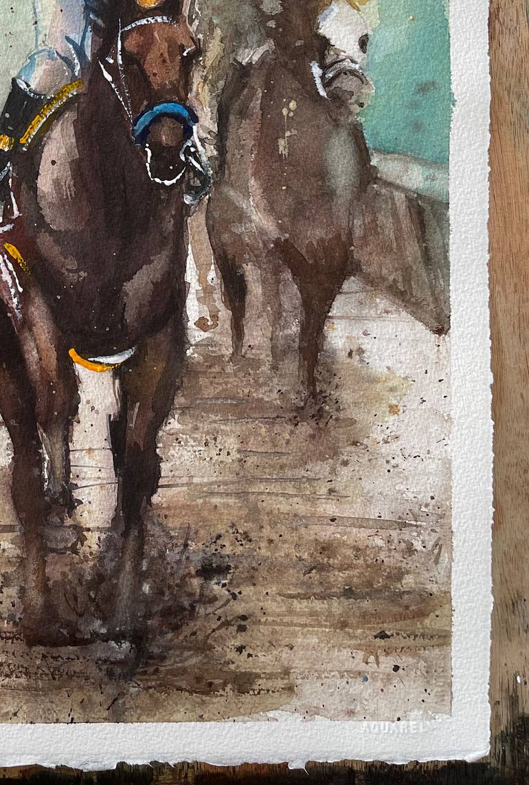 Original Contemporary Horse Painting by Yossi Kotler