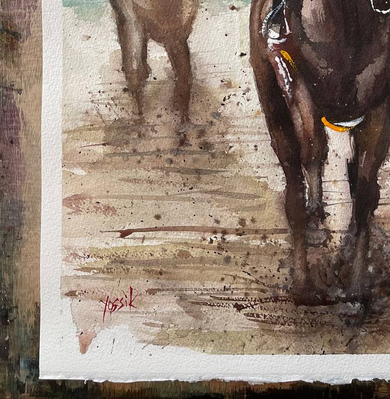 Original Horse Painting by yossi kotler