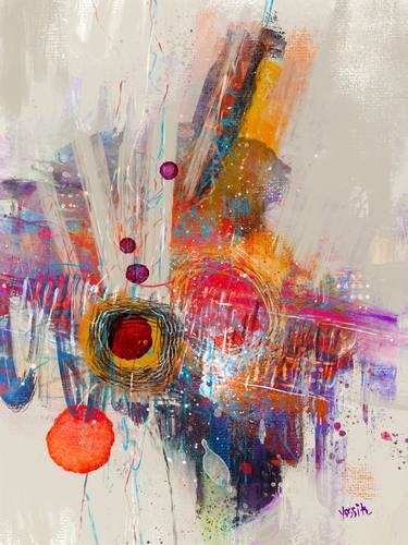 Original Abstract Mixed Media by yossi kotler