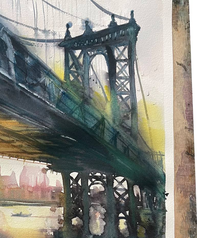 Original Figurative Cities Painting by Yossi Kotler