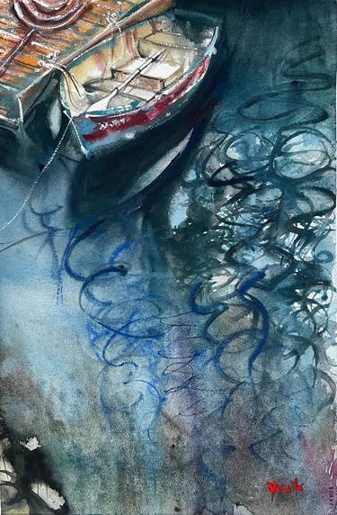 Print of Figurative Boat Paintings by yossi kotler