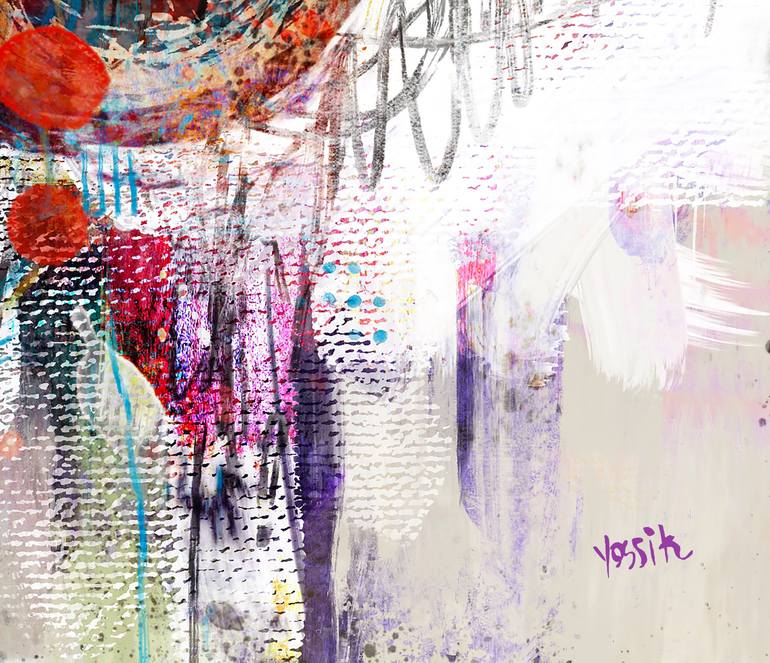 Original Abstract Expressionism Abstract Painting by Yossi Kotler