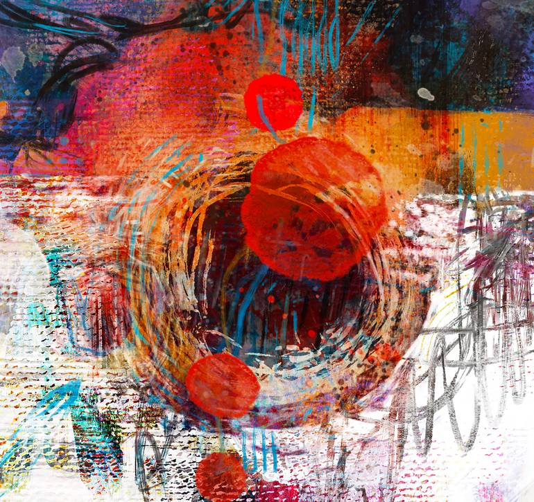 Original Abstract Expressionism Abstract Painting by Yossi Kotler