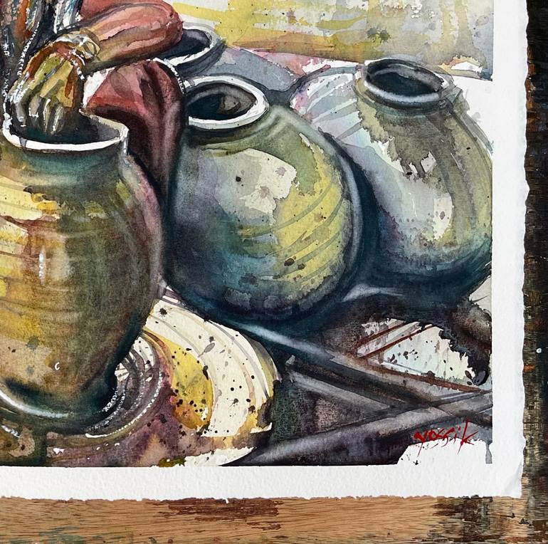 Original Figurative People Painting by Yossi Kotler