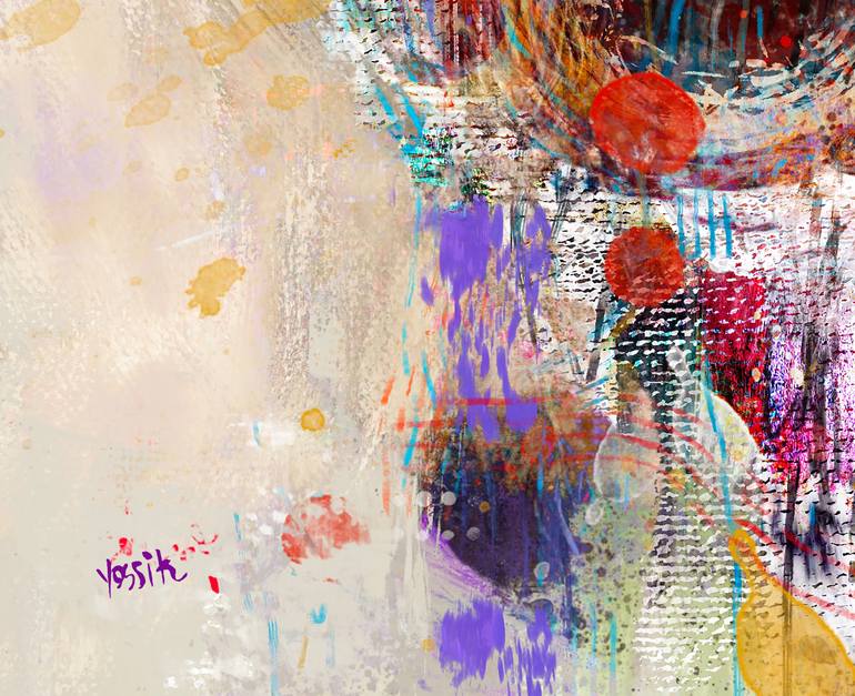 Original Abstract Expressionism Abstract Painting by Yossi Kotler
