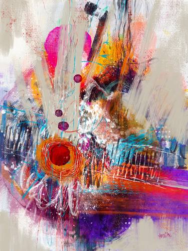 Original Abstract Mixed Media by yossi kotler