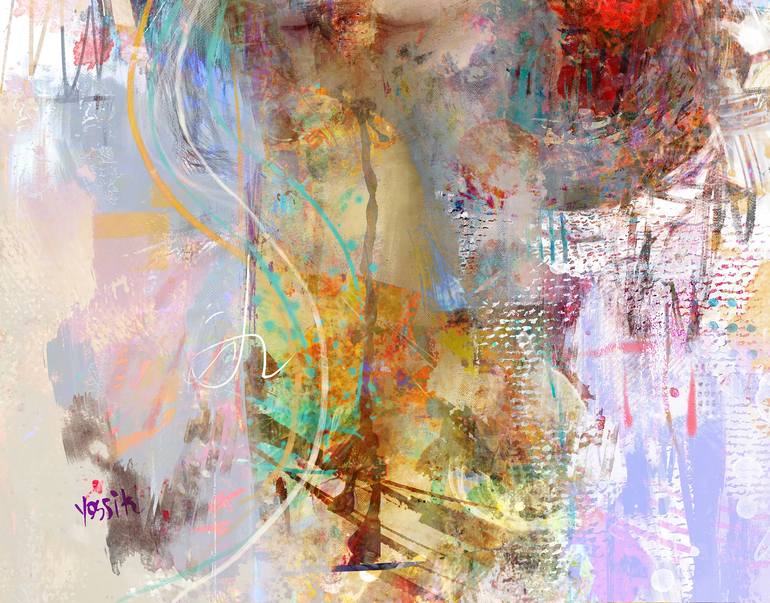 Original Abstract Expressionism People Painting by Yossi Kotler