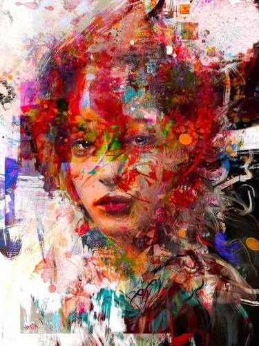 Print of Abstract Expressionism Abstract Mixed Media by yossi kotler