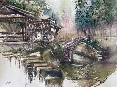 beautiful bridge Xidi village China thumb