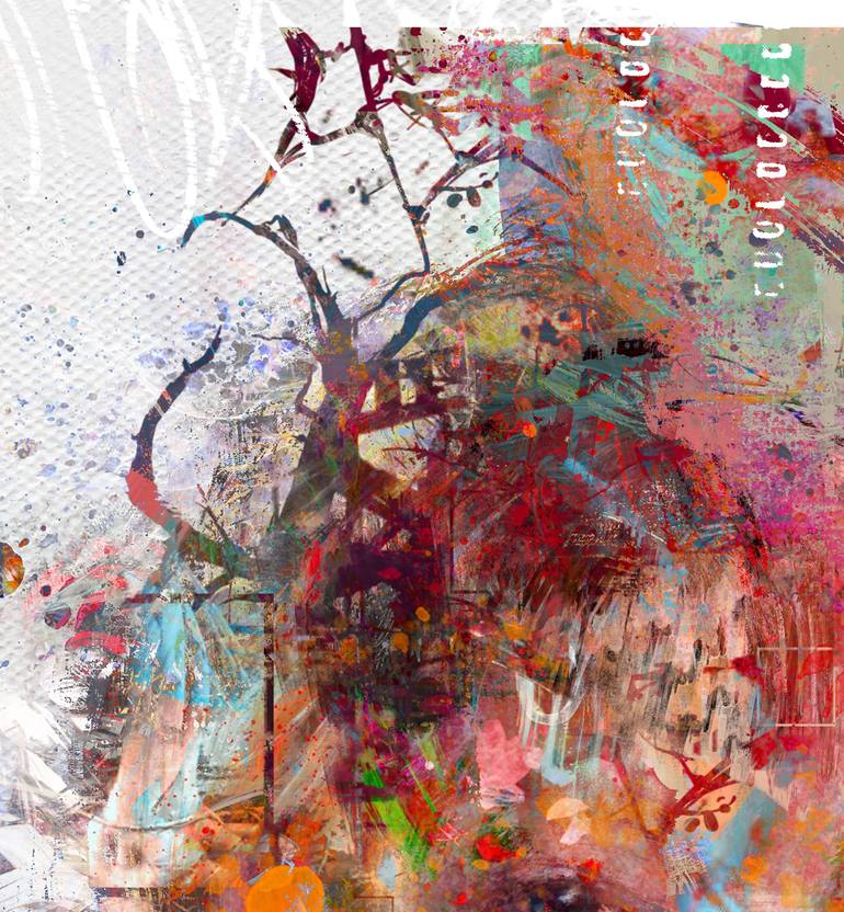 Original Abstract Expressionism People Mixed Media by yossi kotler