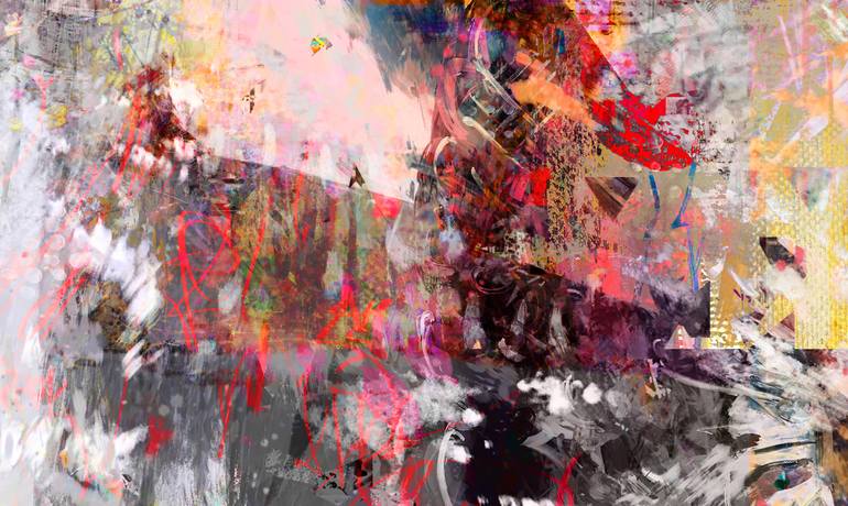 Original Abstract Expressionism People Painting by Yossi Kotler