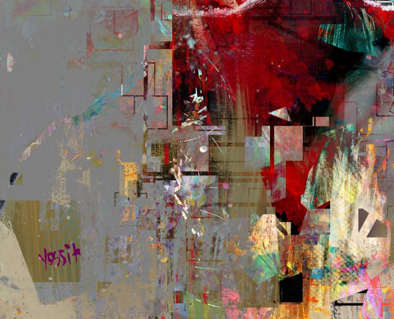 Original Abstract Expressionism Abstract Painting by Yossi Kotler