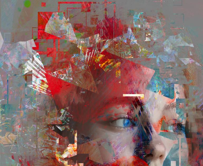 Original Abstract Expressionism Abstract Painting by Yossi Kotler