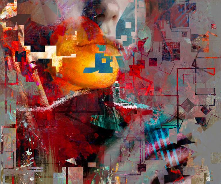 Original Abstract Expressionism Abstract Painting by Yossi Kotler