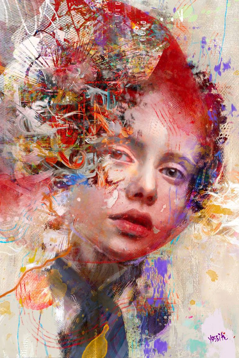Print of Abstract Expressionism People Paintings by Yossi Kotler