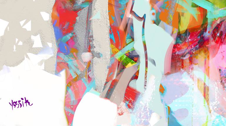 Original Abstract People Painting by Yossi Kotler