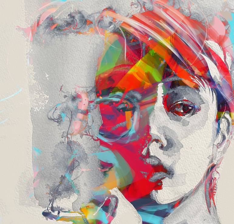 Original Abstract People Painting by Yossi Kotler