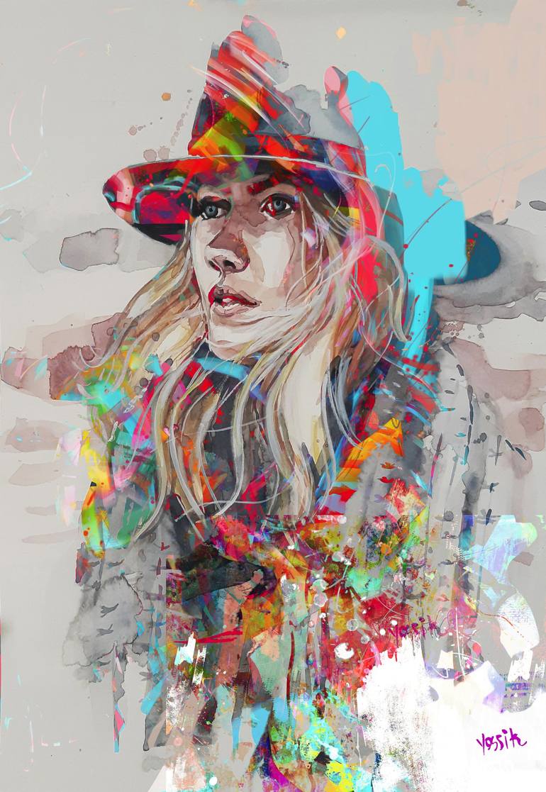 Print of Abstract People Paintings by Yossi Kotler