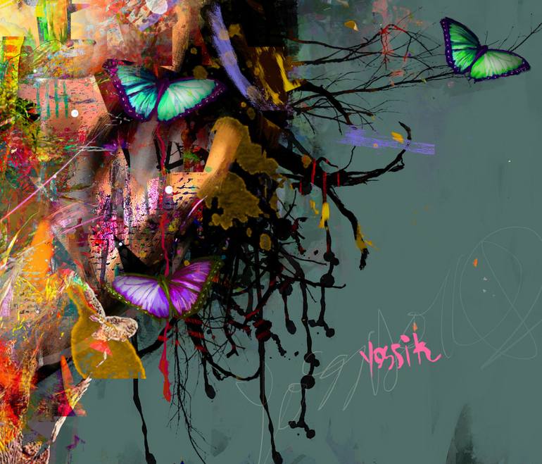 Original Portraiture Abstract Painting by Yossi Kotler