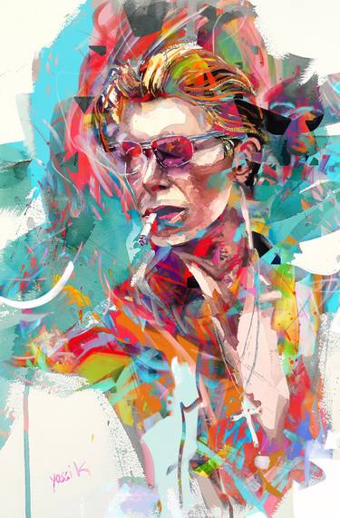 Original Abstract Expressionism Pop Culture/Celebrity Paintings by Yossi Kotler