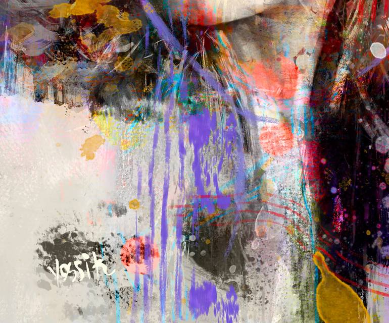 Original Abstract People Painting by Yossi Kotler