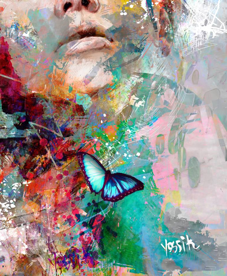 Original Abstract People Painting by Yossi Kotler