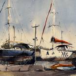 early morning in the boats yard by yossi kotler