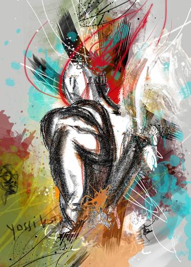 Print of Abstract Fantasy Mixed Media by yossi kotler