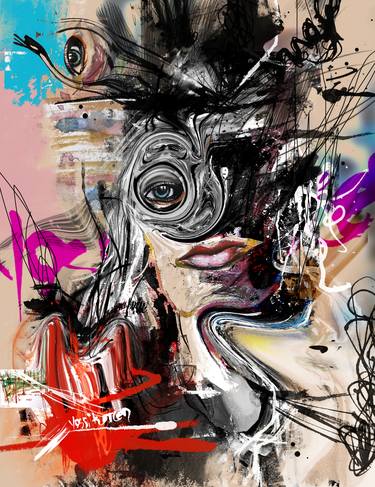 Original Abstract Mixed Media by yossi kotler