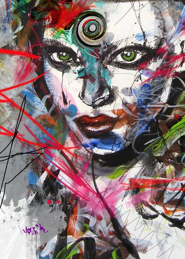 Original Abstract Mixed Media by yossi kotler