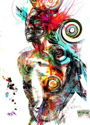 Original Abstract Mixed Media by yossi kotler