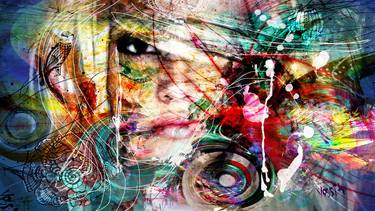 Original Abstract Mixed Media by yossi kotler