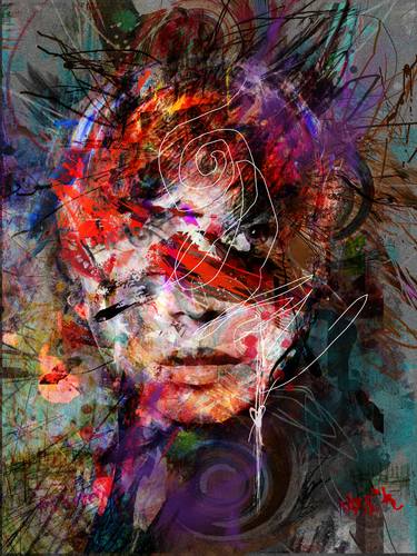 Original Abstract Mixed Media by yossi kotler