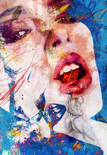 Original Illustration Abstract Mixed Media by yossi kotler