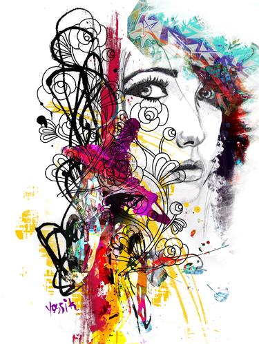 Original Abstract Expressionism Abstract Mixed Media by Yossi Kotler