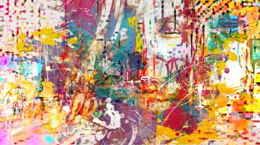 Original Abstract Mixed Media by yossi kotler