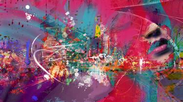 Original Abstract Expressionism Abstract Mixed Media by yossi kotler