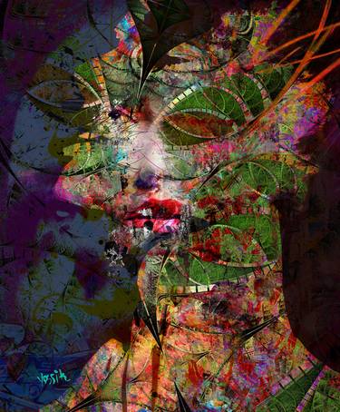 Print of Abstract Expressionism Abstract Mixed Media by yossi kotler