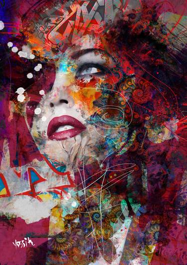 Print of Abstract Expressionism Abstract Mixed Media by yossi kotler