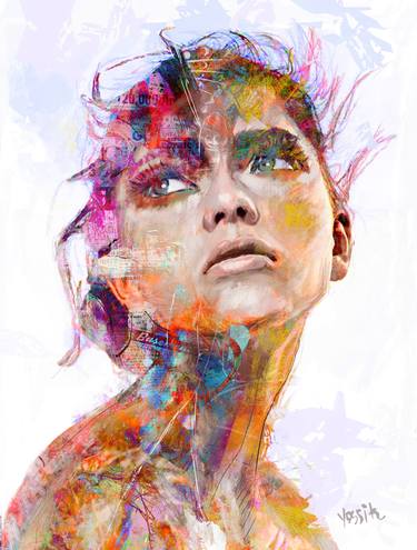 Print of Portrait Paintings by yossi kotler