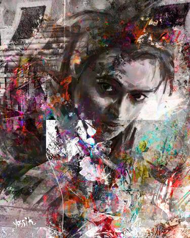 Print of Abstract Expressionism People Mixed Media by yossi kotler